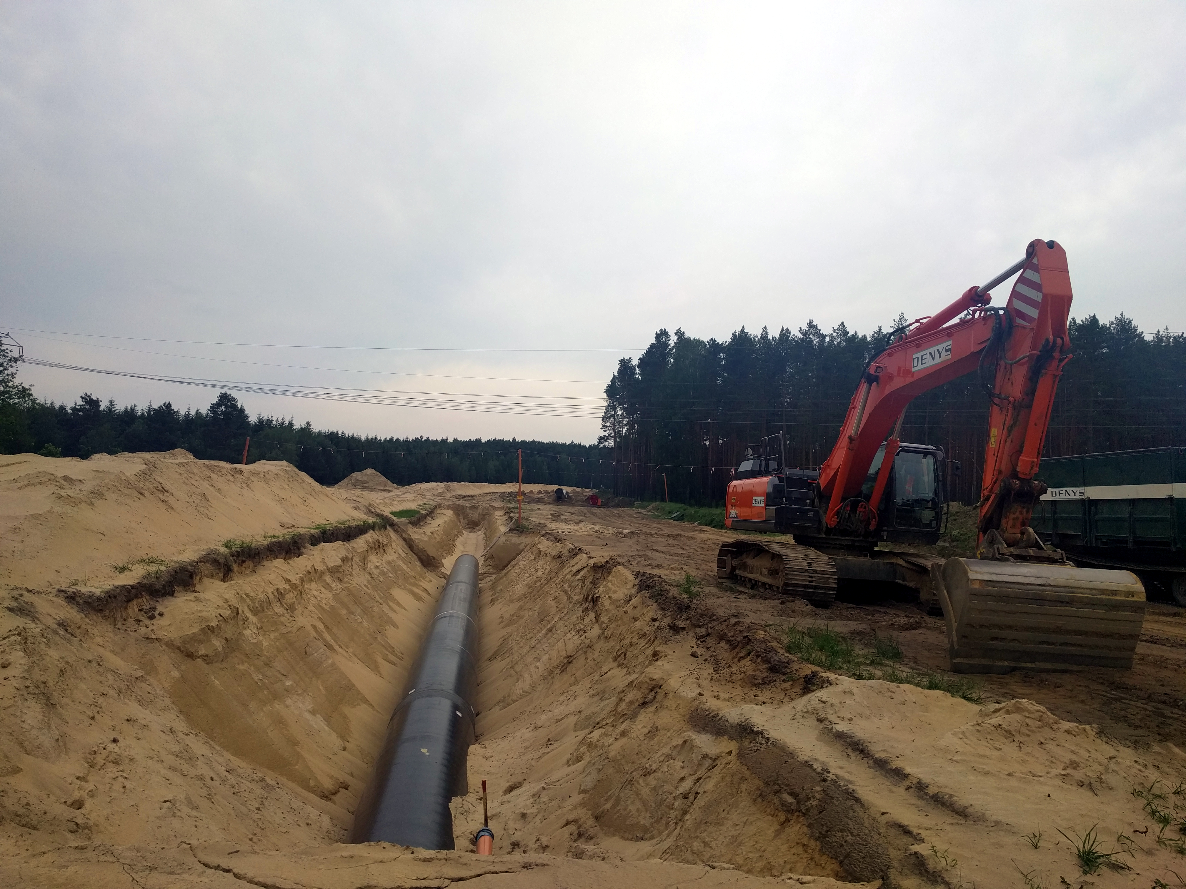 Un chantier du gazoduc EUGAL en Allemagne