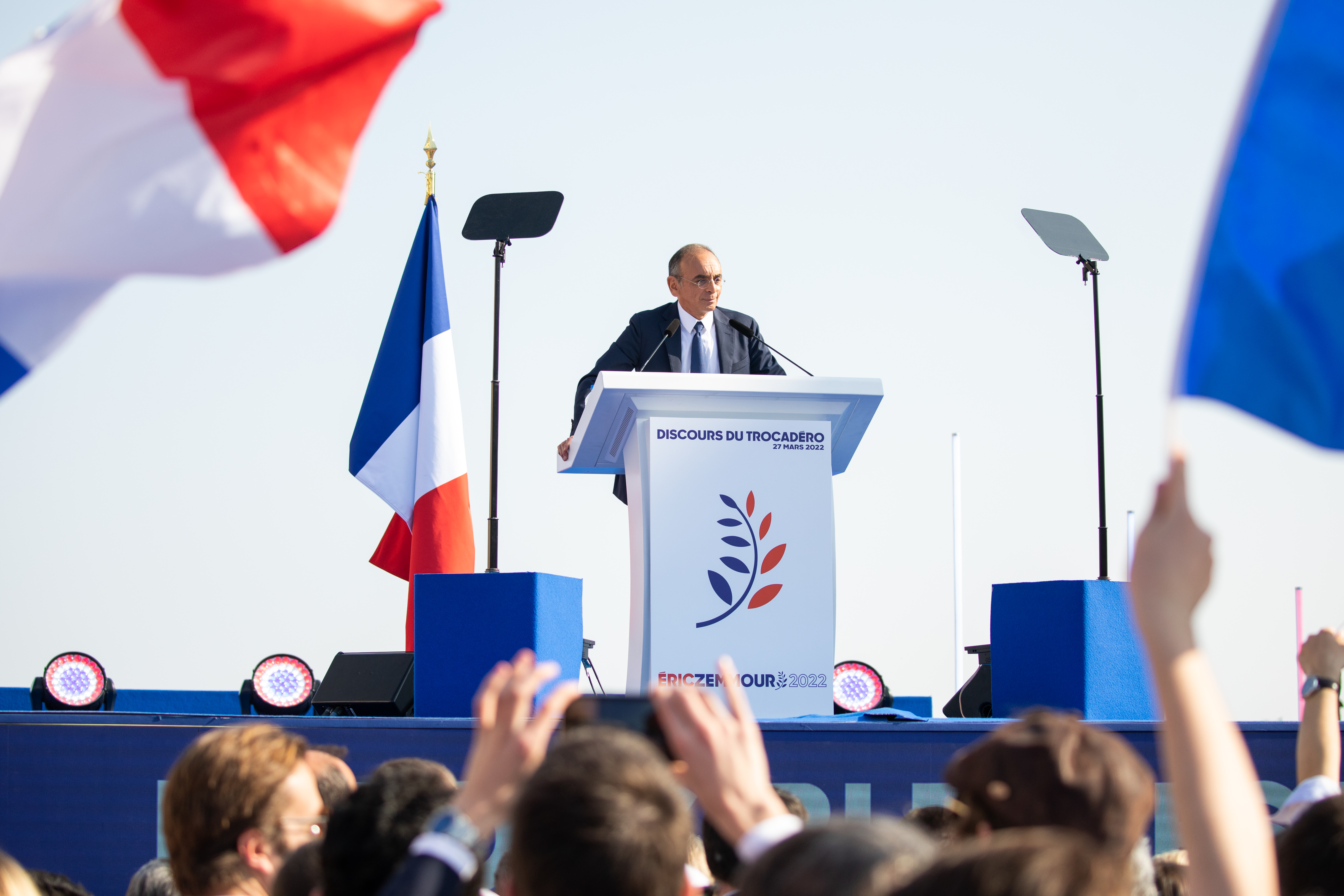 Éric Zemmour lors d’un rassemblement politique en 2022