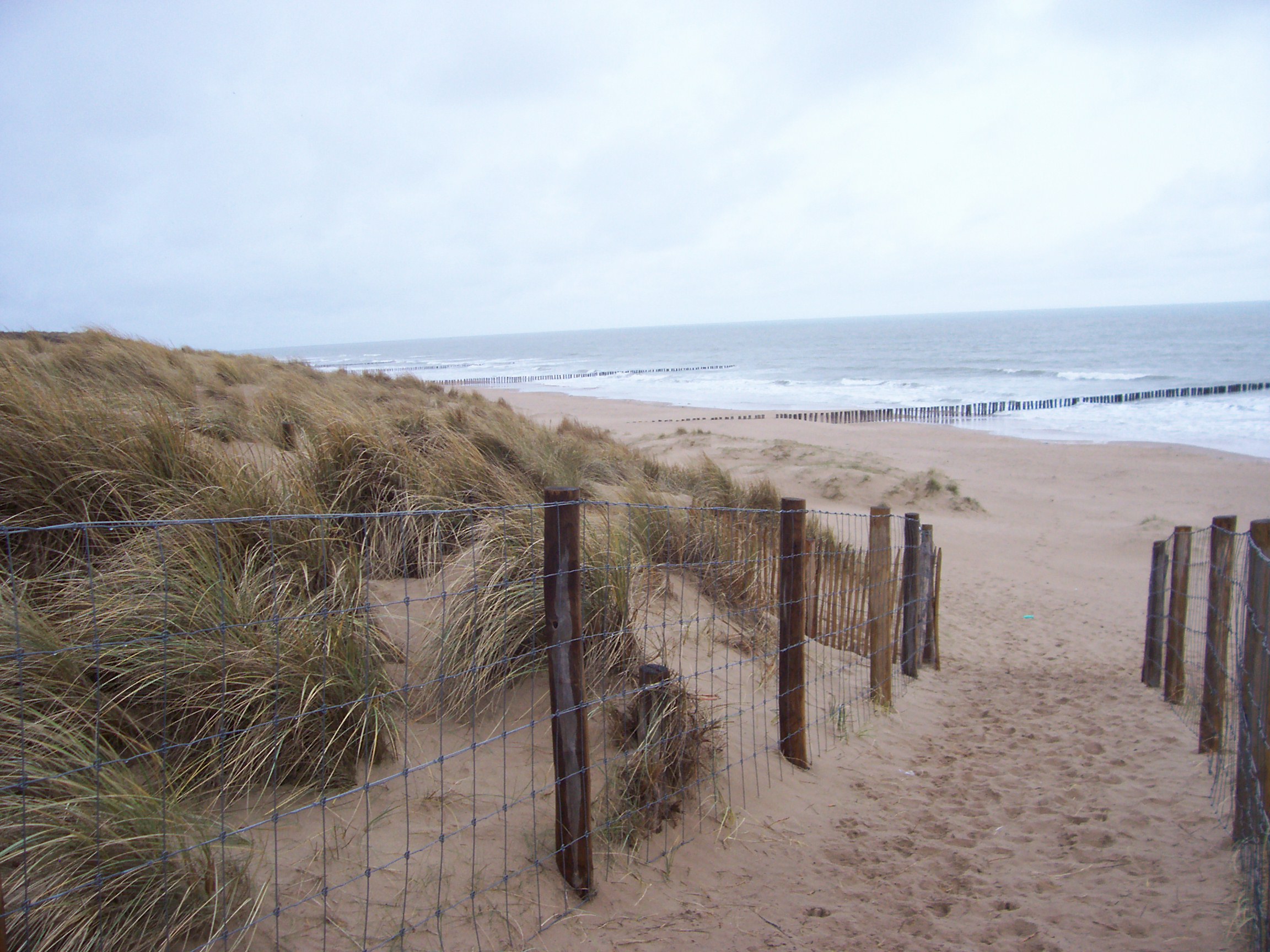 La plage, les dunes et la mer à Sangatte